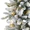 6ft. Pre-Lit Flocked Livingston Fir Artificial Christmas Tree with Pinecones, Clear LED Lights